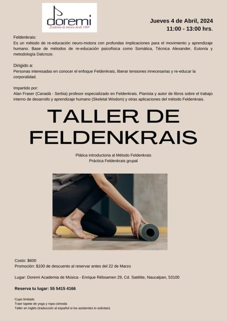 Taller de Feldenkrais para pianistas Academia Doremi
