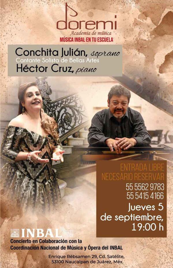 Conchita Julián y Héctor Cruz en concierto