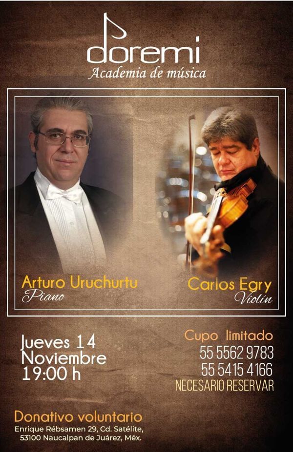 Arturo Uruchurtu y Carlos Egry en concierto
