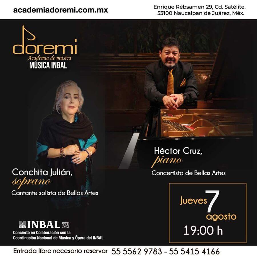 Conchita Julián y Héctor Cruz en concierto 7 agosto 2025