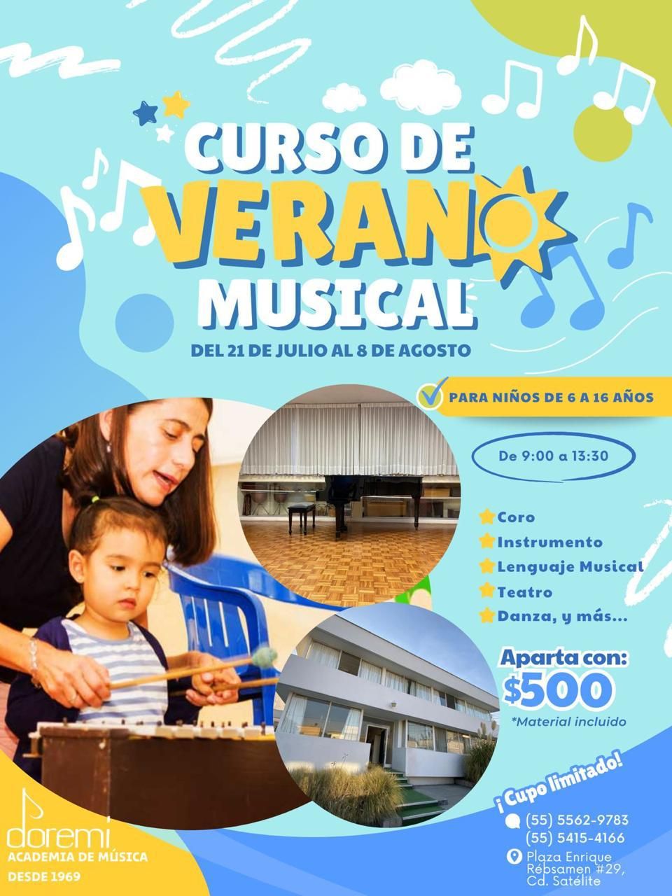 Curso de verano musical 2025 Academia DoReMi