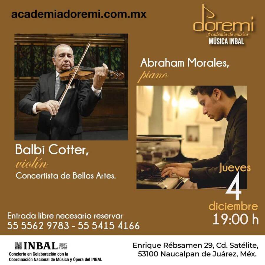 Abraham Morales y Balbi Cotter en concierto