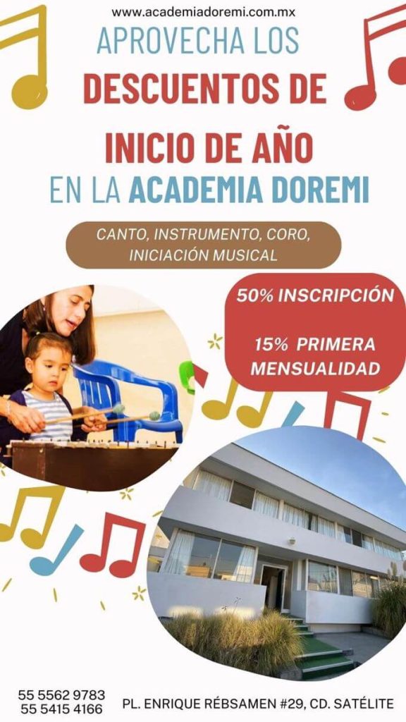 Descuentos de inicio de año 2026 en Academia DoReMi